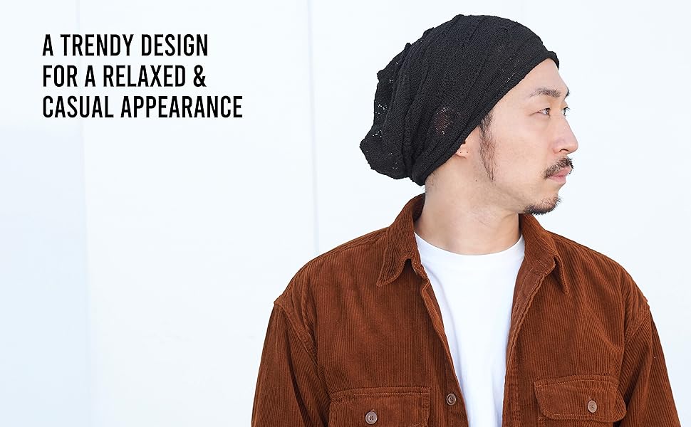 CHARM Mens Slouchy Summer Beanie - Womens Light-Weight Slouch Hat Cotton Cap