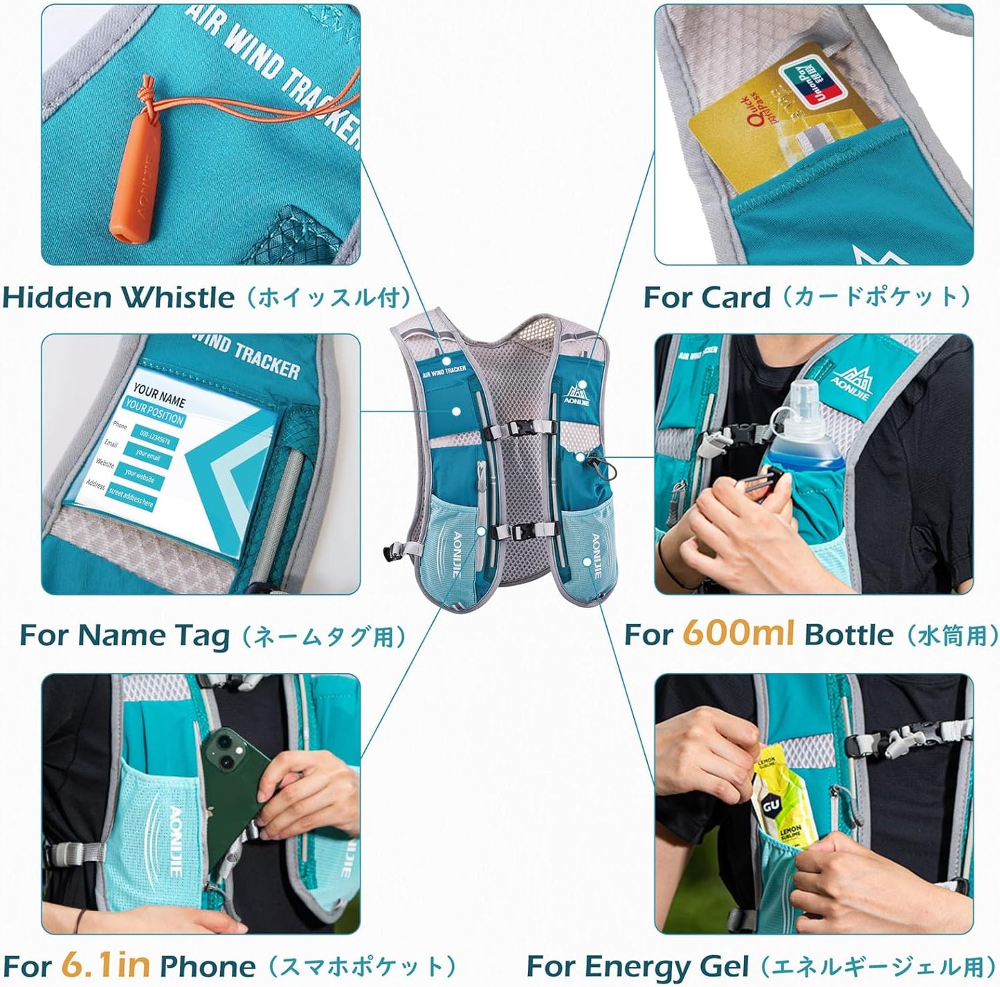 TRIWONDER Running Vest 5L 5.5L Hydration Water Pack Backpack for Women Men Runner Trail Race Marathon Cycling Hiking Jogging