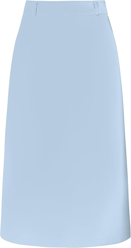 Women's Pencil Skirt High Waist Split Back Work Midi Skirts