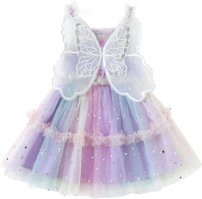 Baby Girl Dress Tulle Fairy Dress Toddler Girl Butterfly Summer Dresses Tutu Sundress Birthday Party Princess Clothes