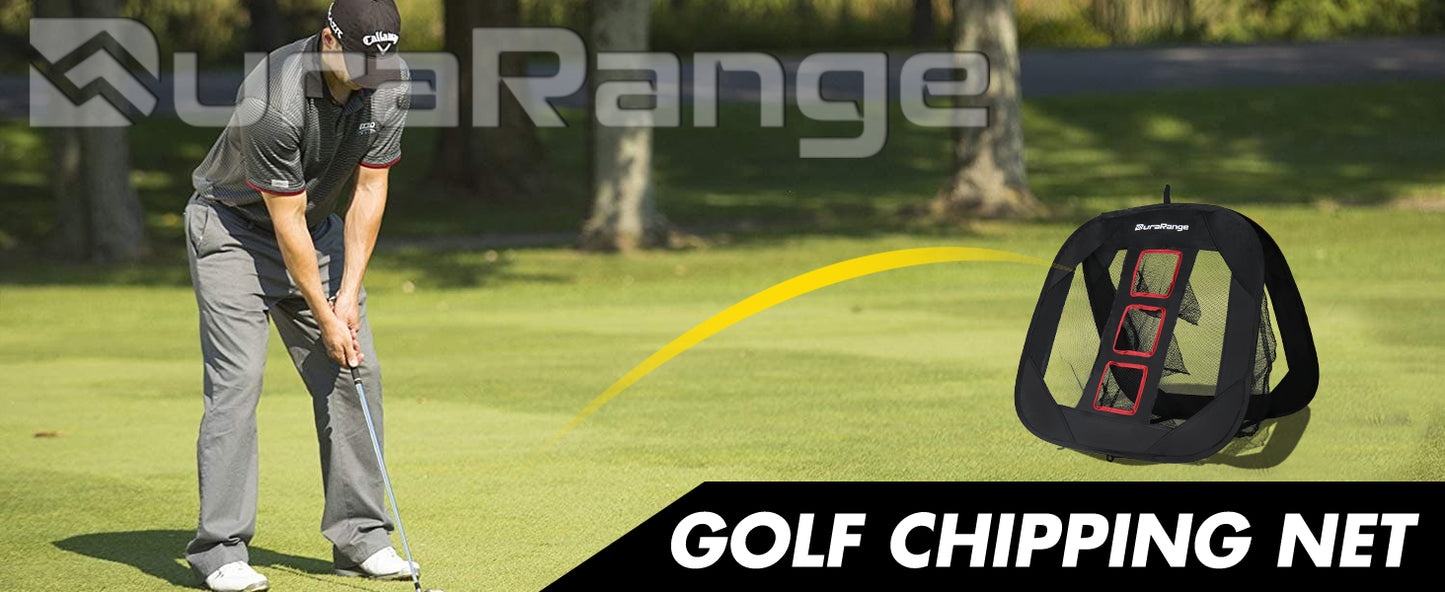 Pop-Up Golf Chipping Net - Ultimate Target Training Chip Aids for Precision & Distance, Outdoor | Indoor Practice, Golfer Gift