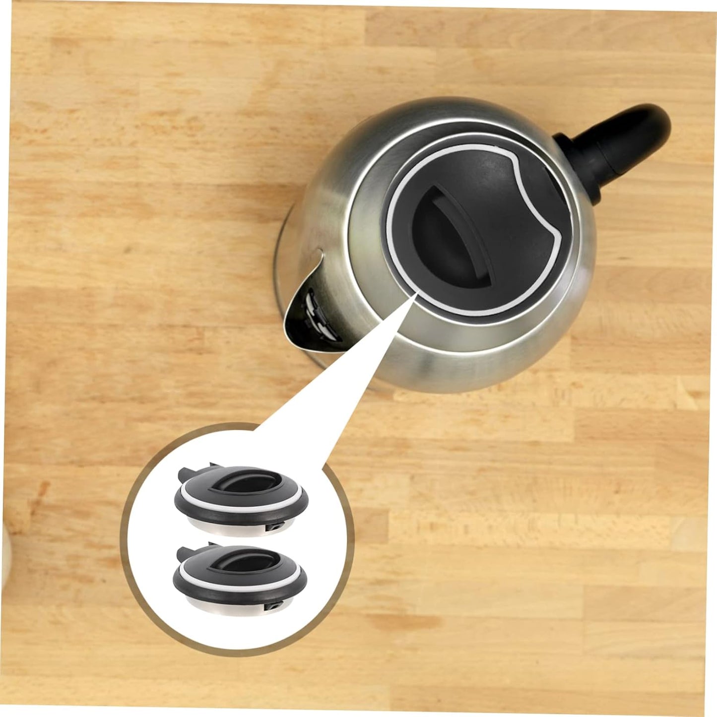 2pcs Teakettle Cover Electric Kettle Lid Easy Install Heating Water Kettle Cover for Convenient Pouring Replacement for Old Broken Lids