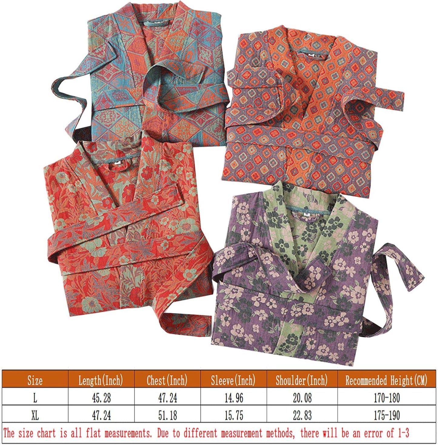 PRINCESS BRIDE 3/4 Sleeve Close Skin Cotton Gauze Summer Breathable Soft Pajamas Spa Bath Quick Dry Robe for Couples
