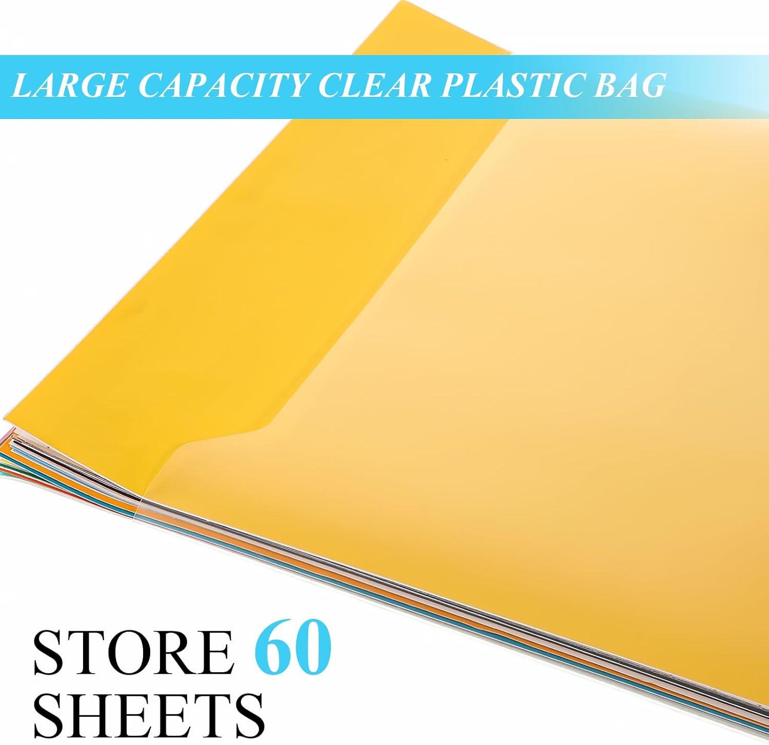 36 Pcs 12 x 12 Inch Storage Organizer with 90 Pcs Sticky Index Tabs Clear Paper Storage Bag for Holding Scrapbook Paper, Cardstock, Vinyl, Photos, Files