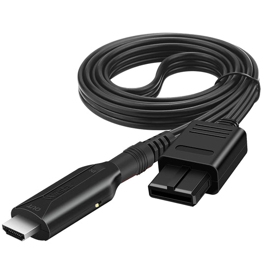 N64 to HDMI Converter Adapter Support Audio Video Output,HDMI Link Cable for N64 Modes,Plug and Play, Support HD 1080P/720P Display