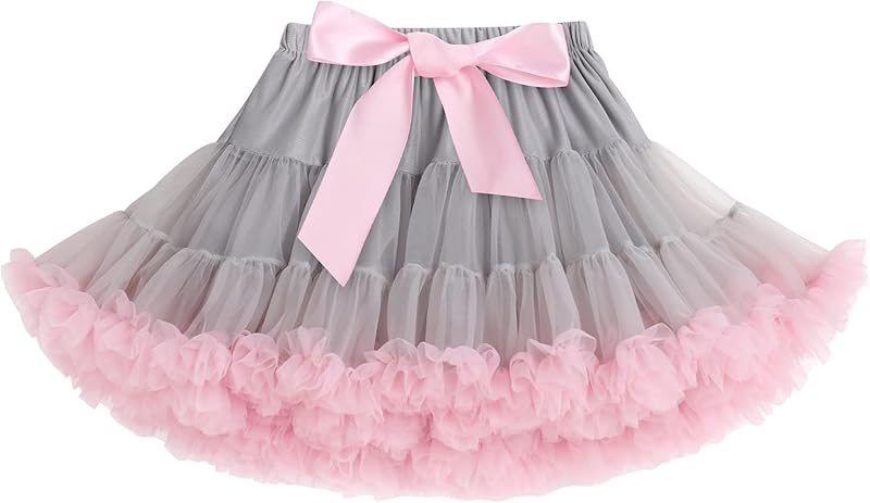 Petticoat Skirt for Girls Tutu Skirt Princess Fluffy Soft Tulle Ballet Birthday Party Pettiskirt Half Slips Dance Underskirt