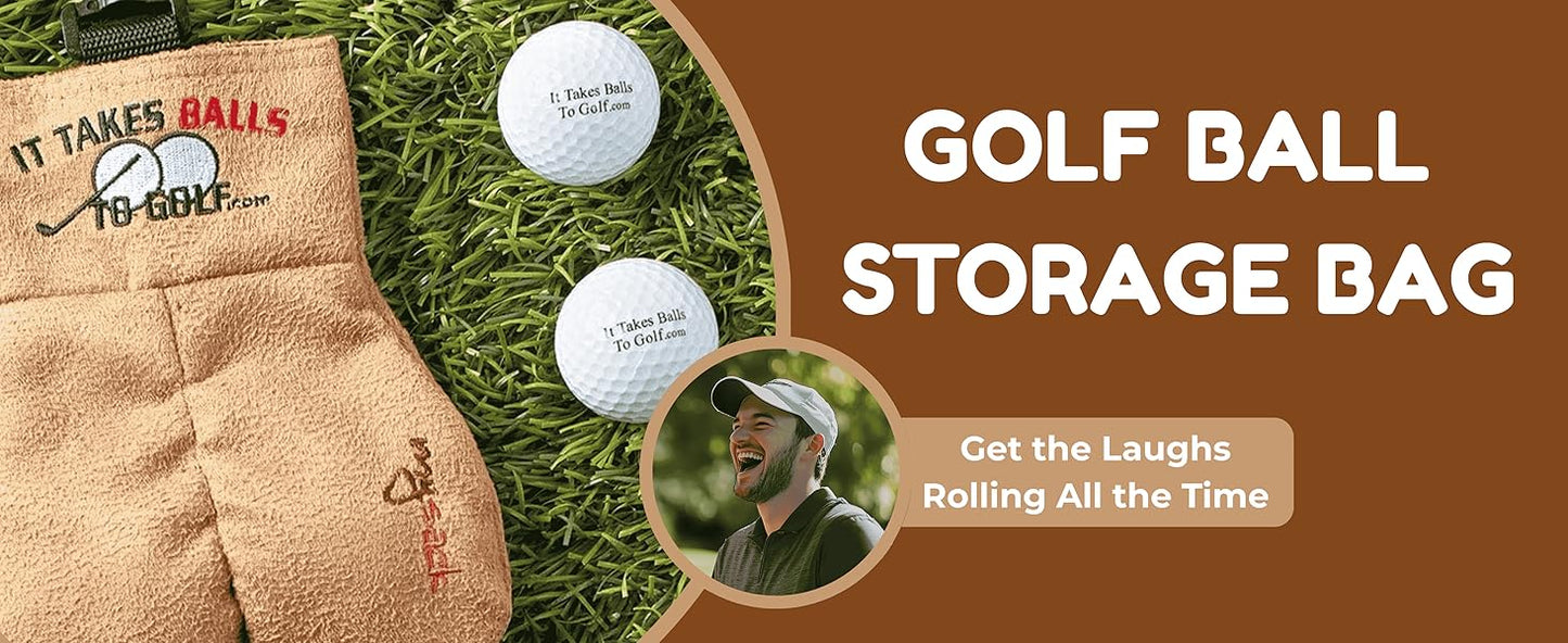 MySack Golf Ball Storage Bag | Store Your Other Golf Accessories for Men Such as Tees & Gloves by Putting Them in This Gag Gift