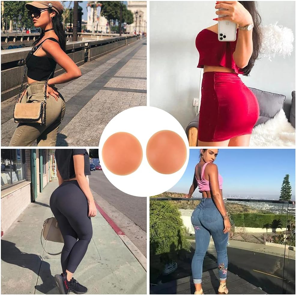 Silicone Butt Pads, Hip Pads for Women Shapewear – Hip Enhancer Pad & Fake Buttock Lifter Thick Peach
