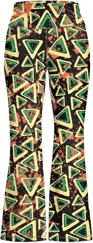 Girls' Athletic Leggings Bell Bottoms Kids Dance Running Yoga Pants High Waisted Workout Active Dance Tights