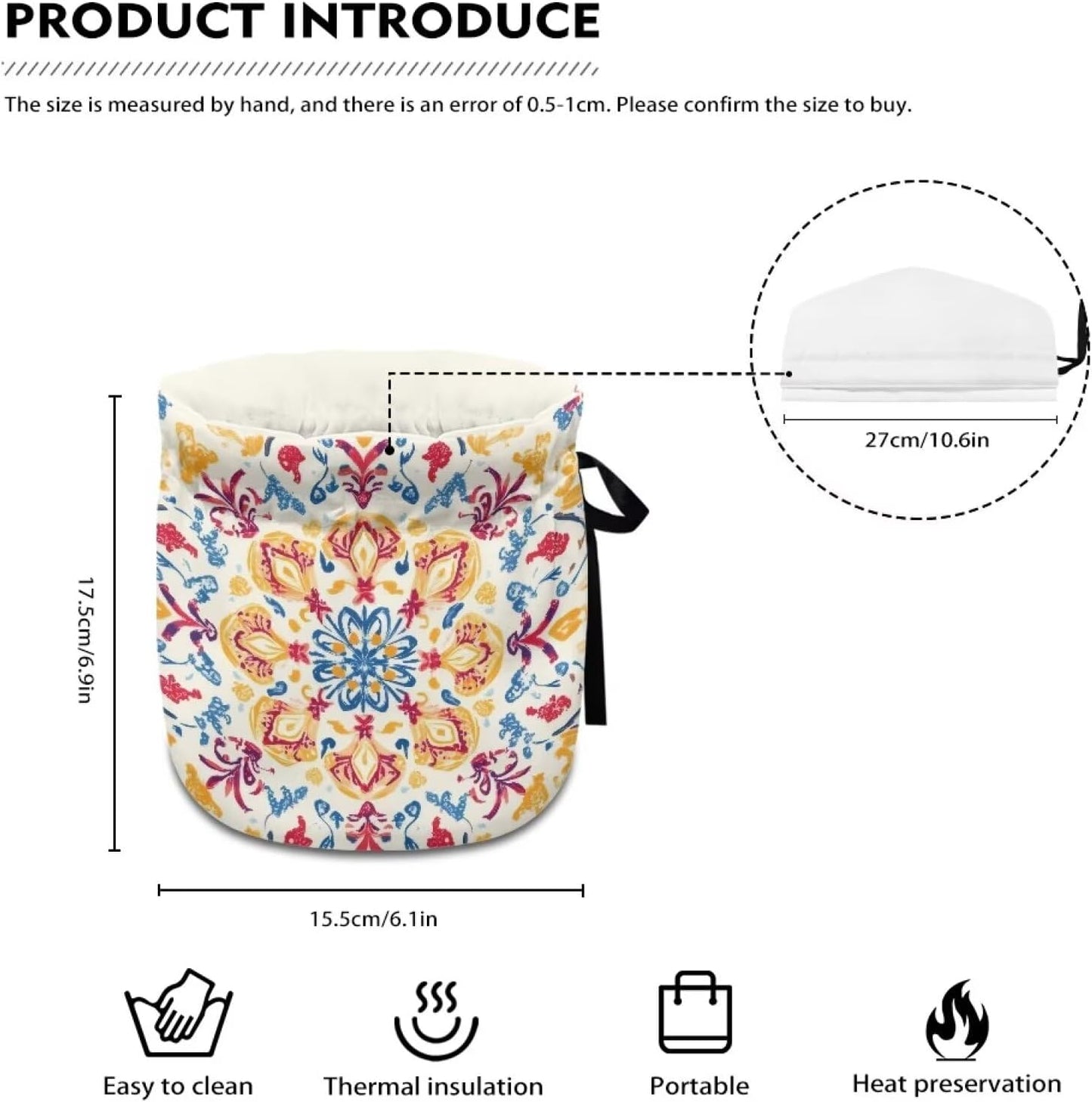 Teapot Thermal Cover Bohemian Mandala Print Tea Cozy for Tea Pot Insulated Suitable for Protecting Kettle Coffee Pot Breakfast Insulated Kitchen Coffee Table Decorative Accessories