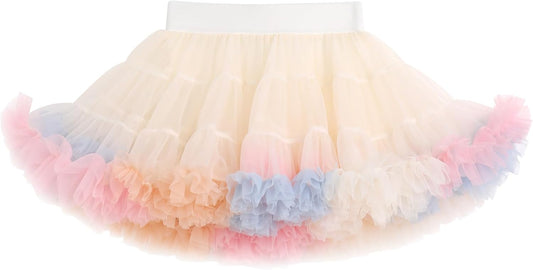 Petticoat Skirt for Girls Tutu Skirt Princess Fluffy Soft Tulle Ballet Birthday Party Pettiskirt Half Slips Dance Underskirt