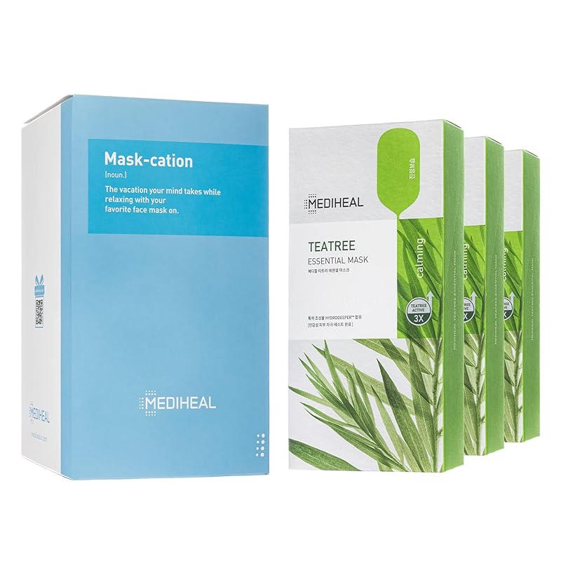 Mediheal Official Best Korean Sheet Mask - Collagen Essential Face Mask Lifting and Firming For All Skin Types Value Sets (4 Count (Pack of 1))