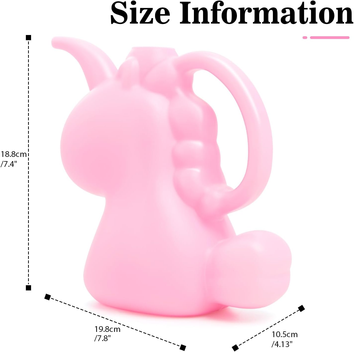 XXXFLOWER Unicorns Indoor Watering Can, 1 L Cute Animal Water Cans, Novelty Unicorns Shape Watering Pot for Office House Indoor Garden（Pink）