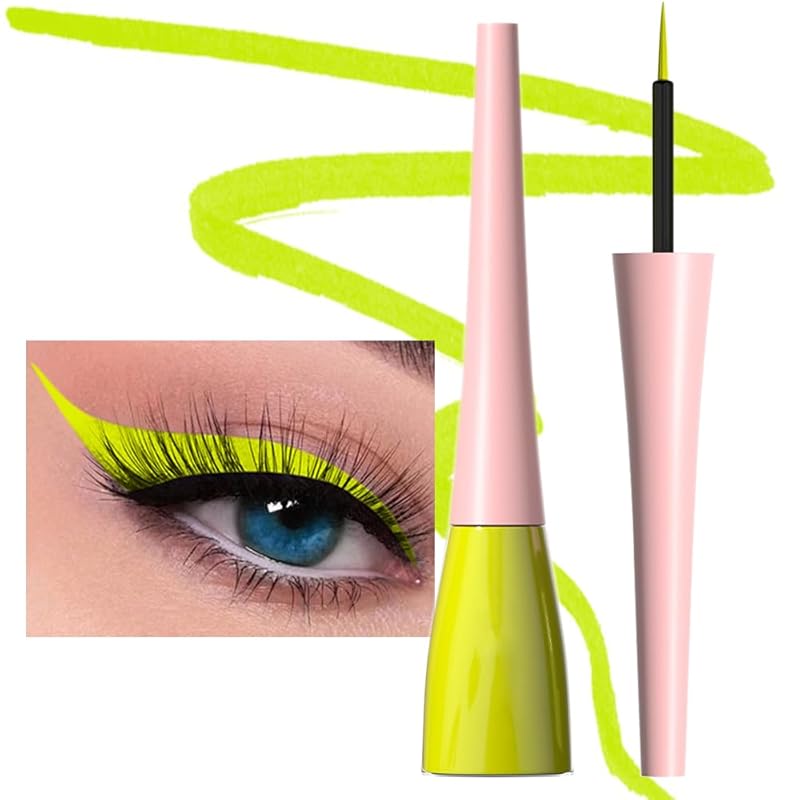 evpct 2Pcs White Black Liquid Eyeliner Set Waterproof White Eye Liners for Women Eyes Wing Eyeliner Stamps Shapes Colored Eyeliner delineador de ojos a prueba de agua contra el agua blanco para ojos