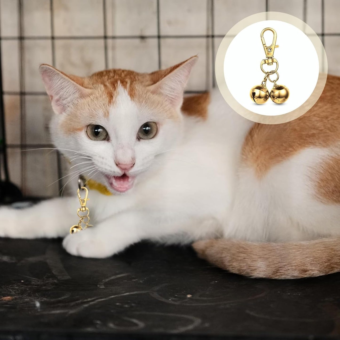2 Pcs Bells for Dog Collars Mini Dog Collar Bell Pet Pendant Accessories Dogs Training Bell Collar Gold Training Collars Charm for Dogs and Cats