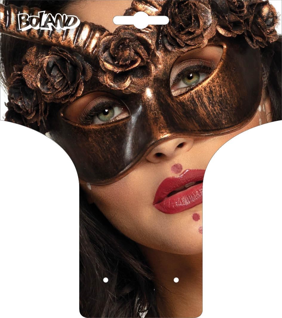 10134173 Eye Mask Mama Legba, Bronze, Standard Size
