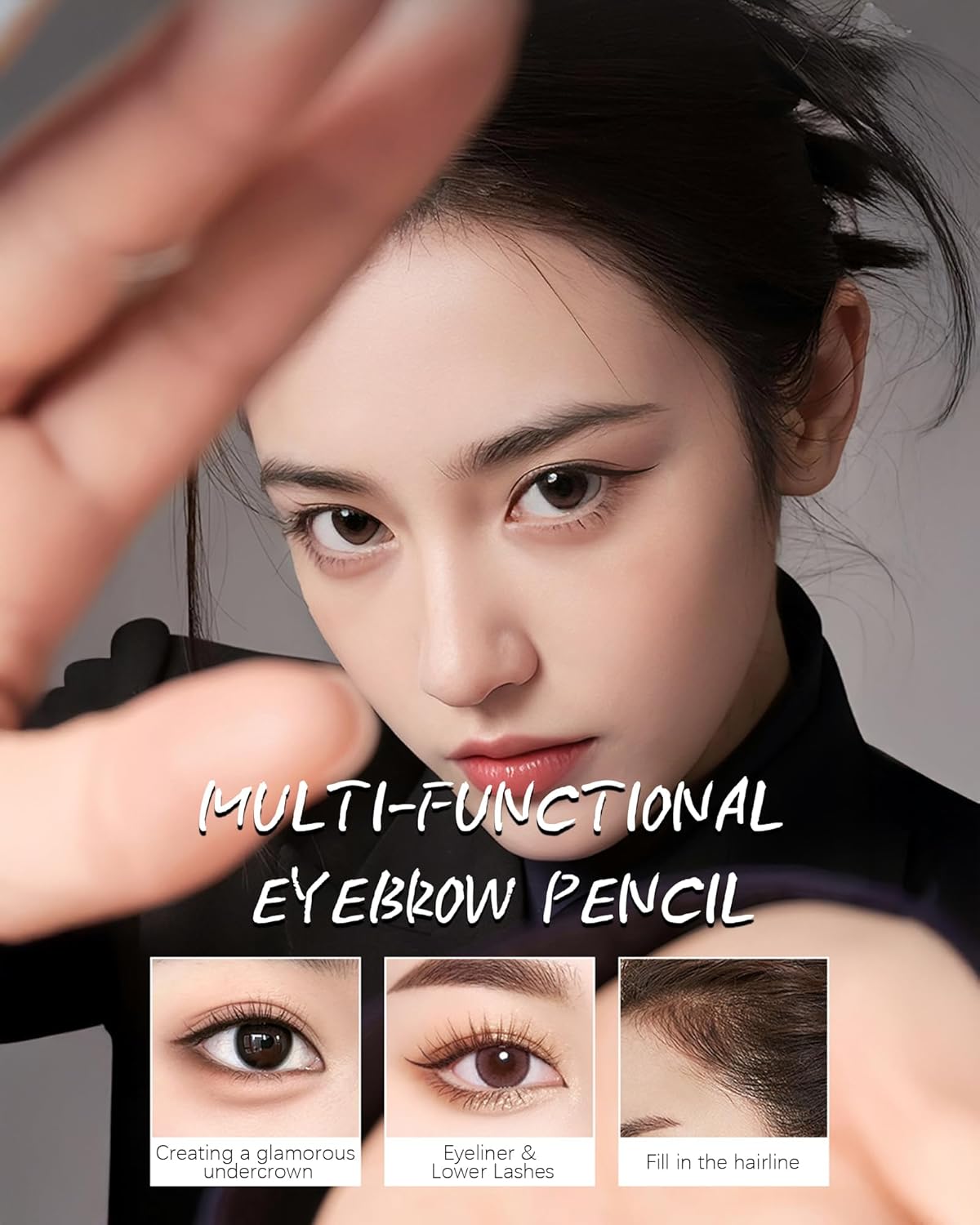 Microblading Eyebrow Pencil,Eyebrow Pen with an Upgrade Micro-Fork Tip Applicator,Eyebrow Pencil Magic 2-in-1 Eye Brow Pencils for Women to Effortlessly Create Hair Like Natural Brows - Dark Brown