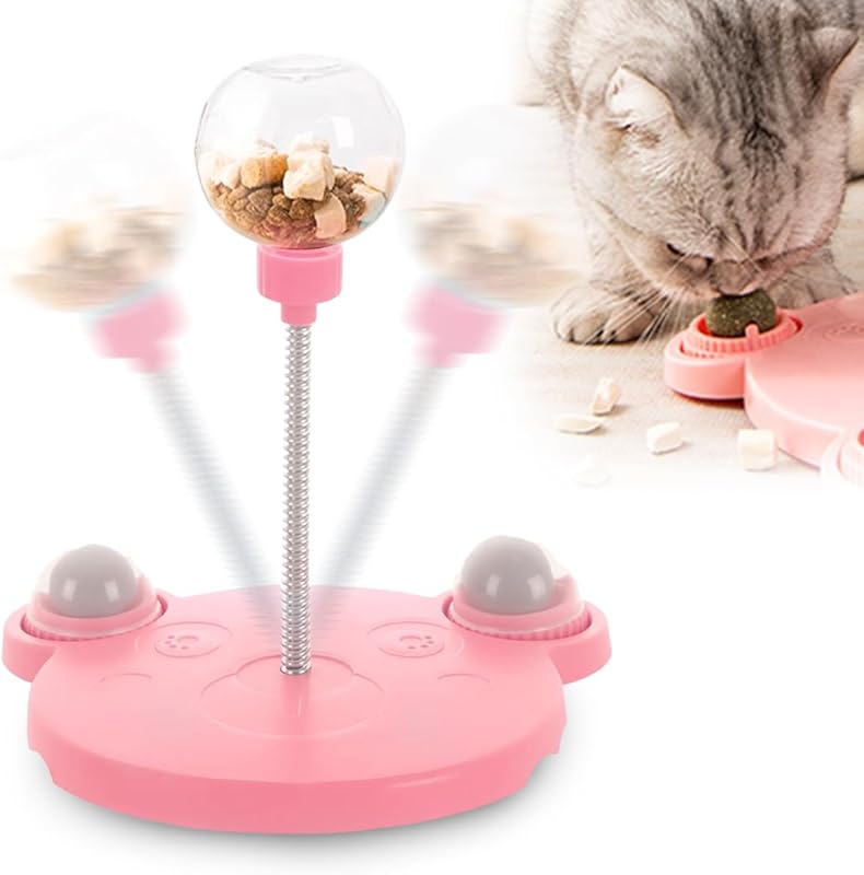 Pet Toy Treat Dispenser, 2025 New Interactive Pet Toy, Treat Dispensing Dog Toys, Treat Dispensing Ball for Indoor Dog and Cat (Blue1-1pcs)