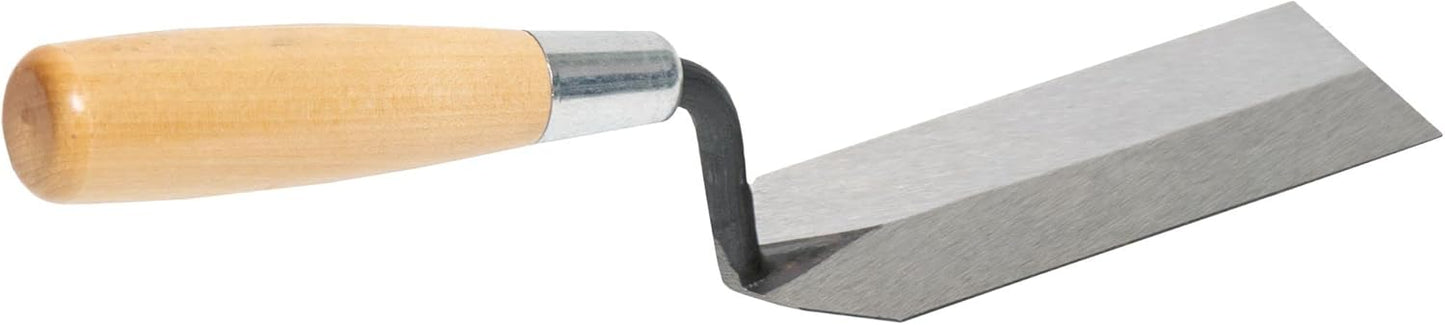 MARSHALLTOWN Margin Trowel, 5 x 2 Inch, Spread Mortar and Tile Adhesive, Durable High Carbon Steel, Wood Handle, Tile Trowel, Made in the USA, 52