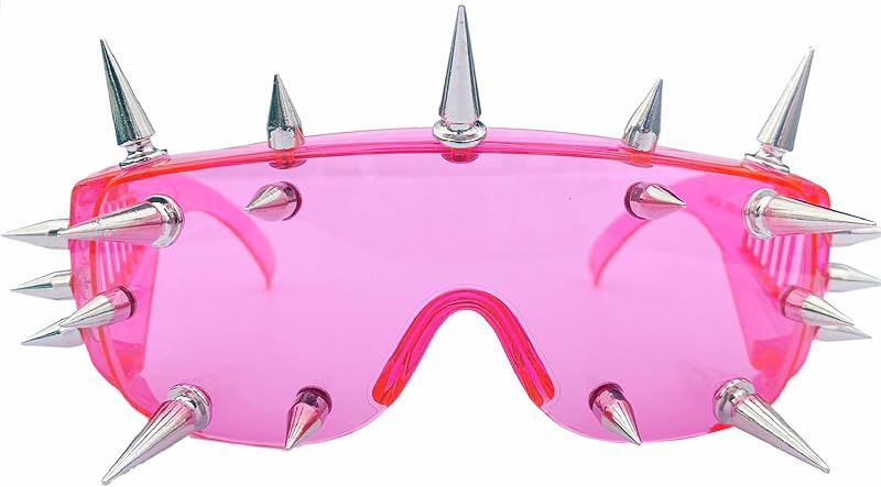 mincl/Punk Rocker Large Shield Spike Fashion Novelty Club Sunglasses