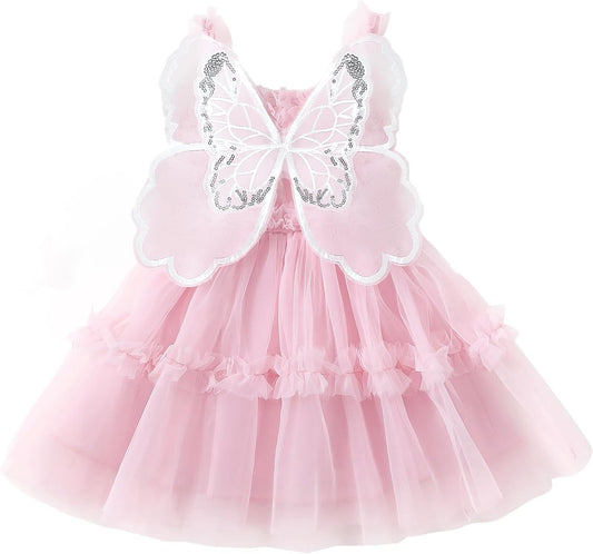 Baby Girl Dress Tulle Fairy Dress Toddler Girl Butterfly Summer Dresses Tutu Sundress Birthday Party Princess Clothes