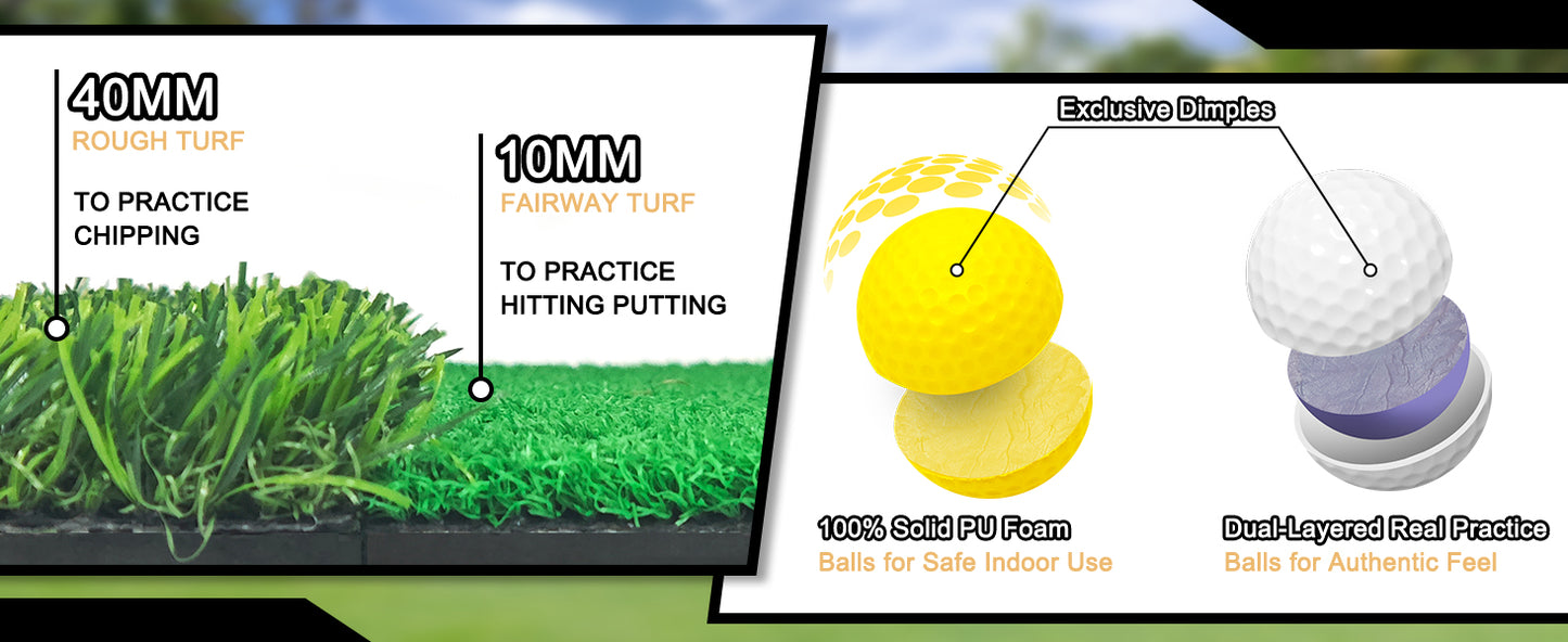 Pop-Up Golf Chipping Net - Ultimate Target Training Chip Aids for Precision & Distance, Outdoor | Indoor Practice, Golfer Gift
