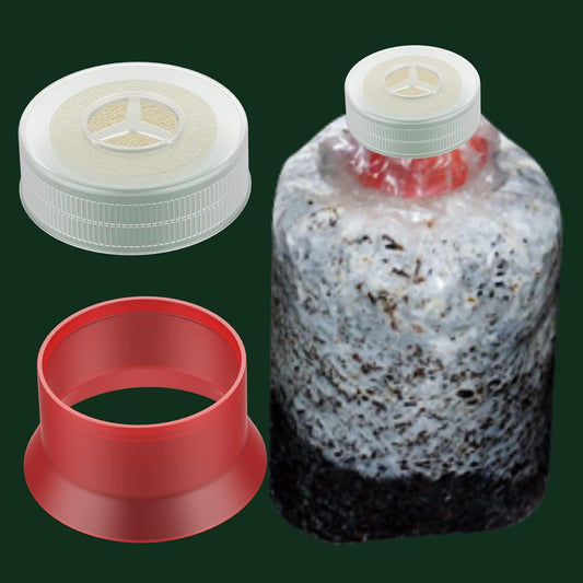 Biomed Solutions Mushroom Grow Bag Cap and Ring for Cultivating Sealing Cotton Filter Cover 40mm(Pack of 9)