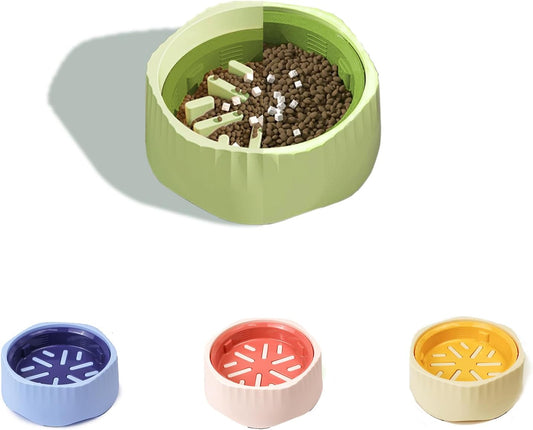 Slow Feeding Dog Bowl for Large, Separable Cat Interactive Puzzle Design,Non-Slip Durable Dog Food Bowl, Easy Clean Design to Prevent Puppies from Overeating, 100% BPA Free (Green)