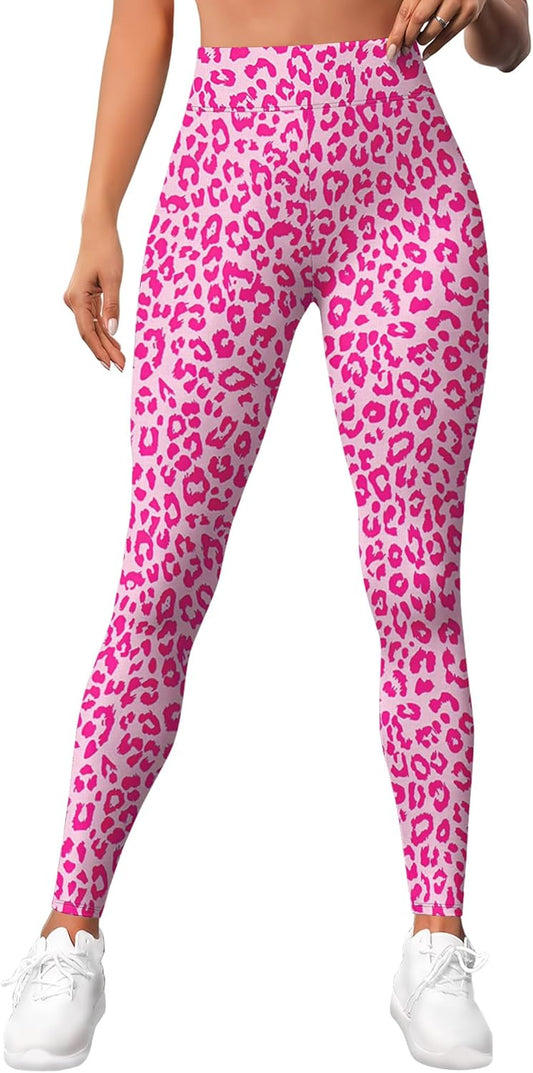 Leggings for Women Workout Funny Printed Gym Athletic Womens Yoga Pants Camo Print Legging Camouflage Floral Tropical Pants