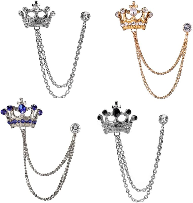 Brooches Pin for Men Shirts Collar Chain Brooch Pin Lapel Stick