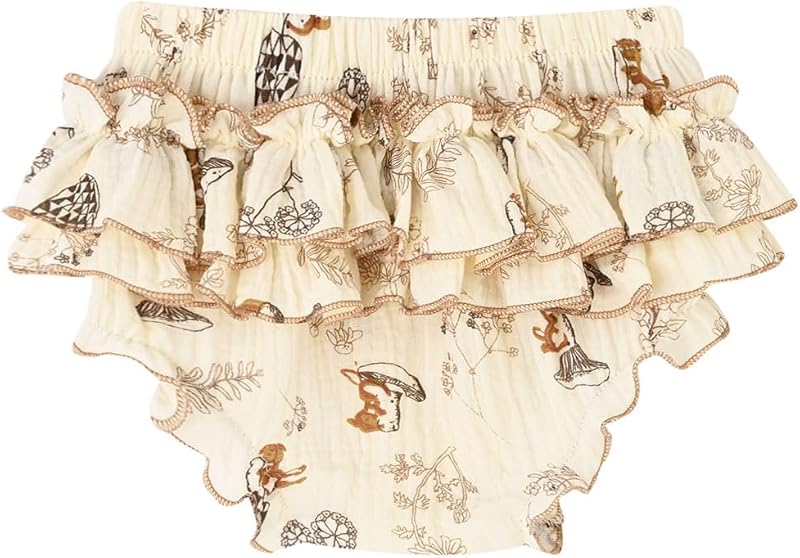 Enfants Chéris Baby Ruffle Bloomers 100% Cotton Muslin Diaper Covers for Girls 6 Months - 3 Years