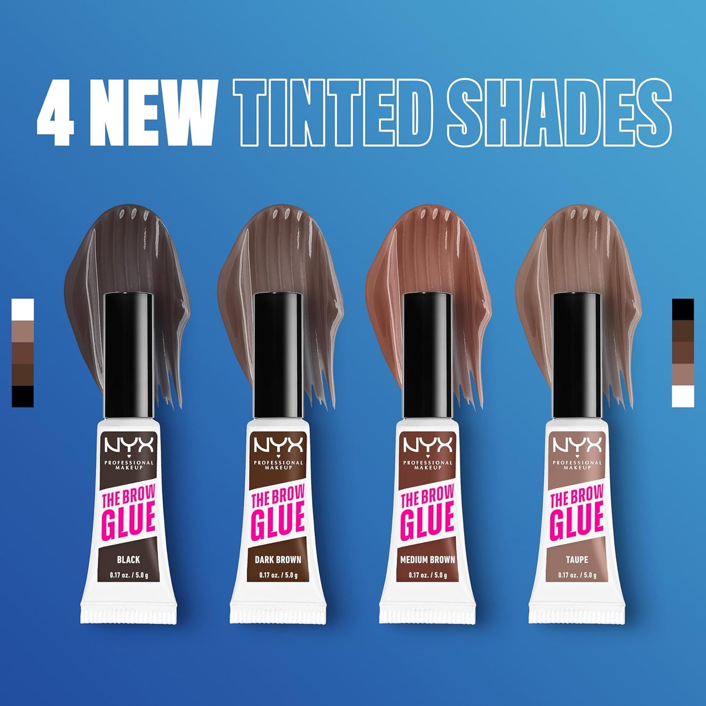 NYX PROFESSIONAL MAKEUP The Brow Glue, Extreme Hold Tinted Eyebrow Gel - Dark Brown
