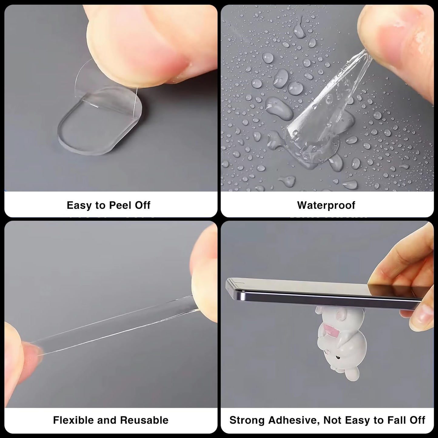 500 Pcs Double Sided Sticky Dots Clear Removable Adhesive Putty - Poster Putty, Sticky Tack, Sticky Dots for Wall Hanging, Balloons, Crafts, Festival Party Decorations (0.31" X 0.51")
