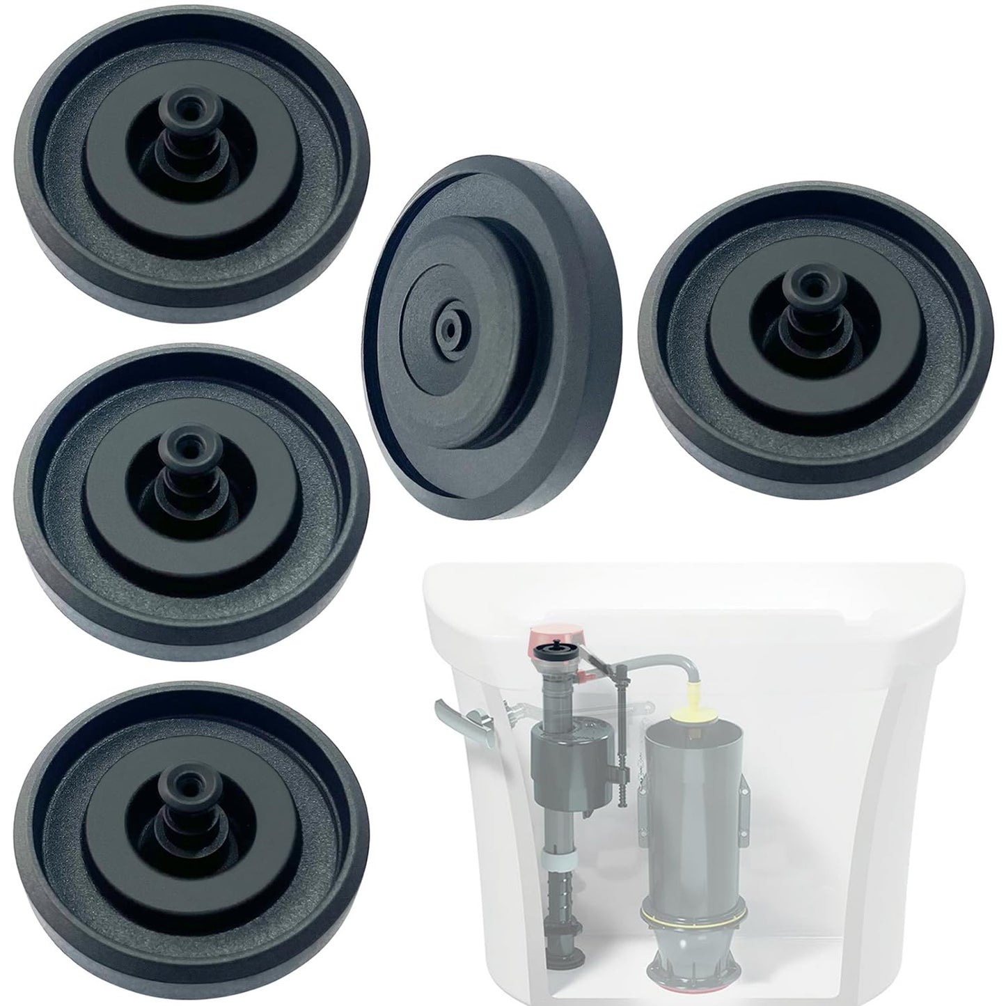 83143 Toilet Fill Valve Seal Replacement Part Compatible with Kohler Toilet Tank Fill Valve Rubber Seal Diaphragm - Durable, Easy DIY Fix (Pack of 2)
