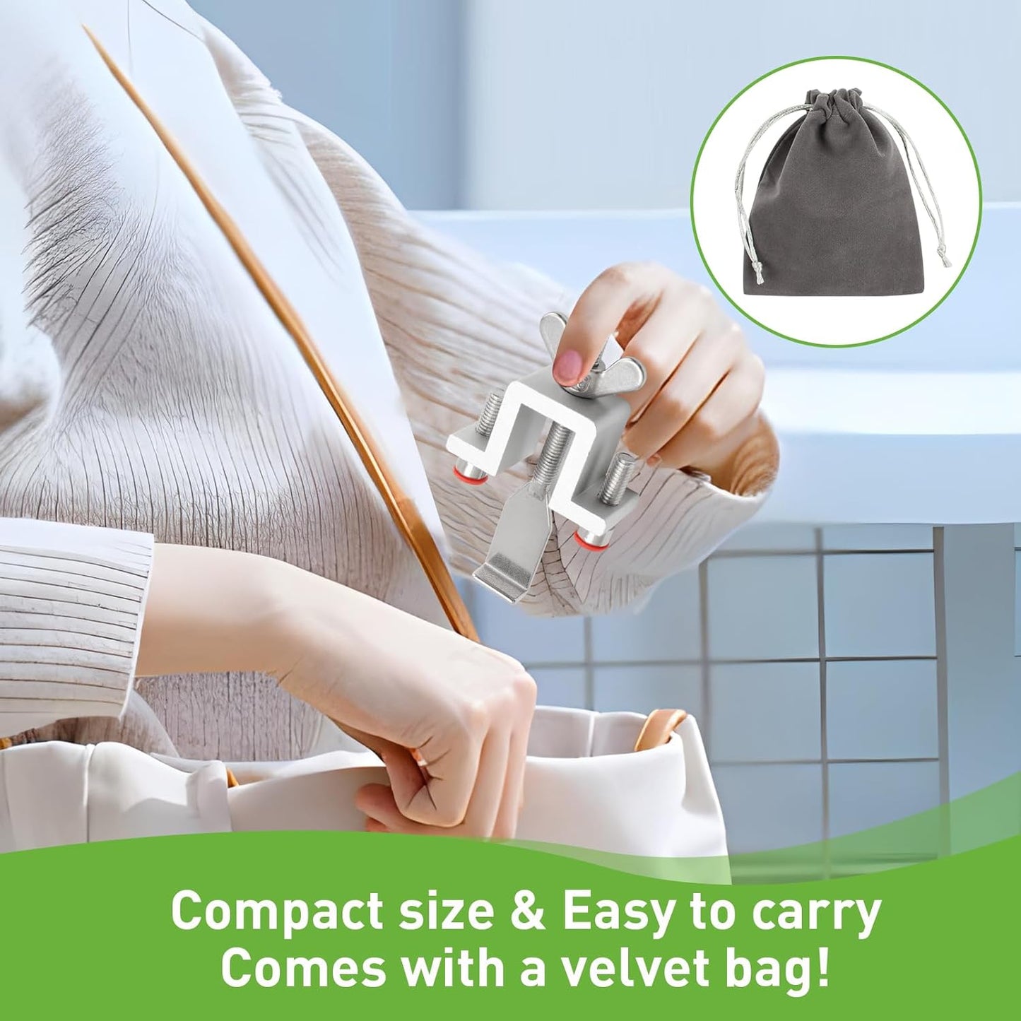 TBWHL Portable Door Lock Hotel Door Lock for Travelers Security, Door Stoppers Security Locks from Inside for Hotel Apartment Home Bedroom with Portable Velvet Bag
