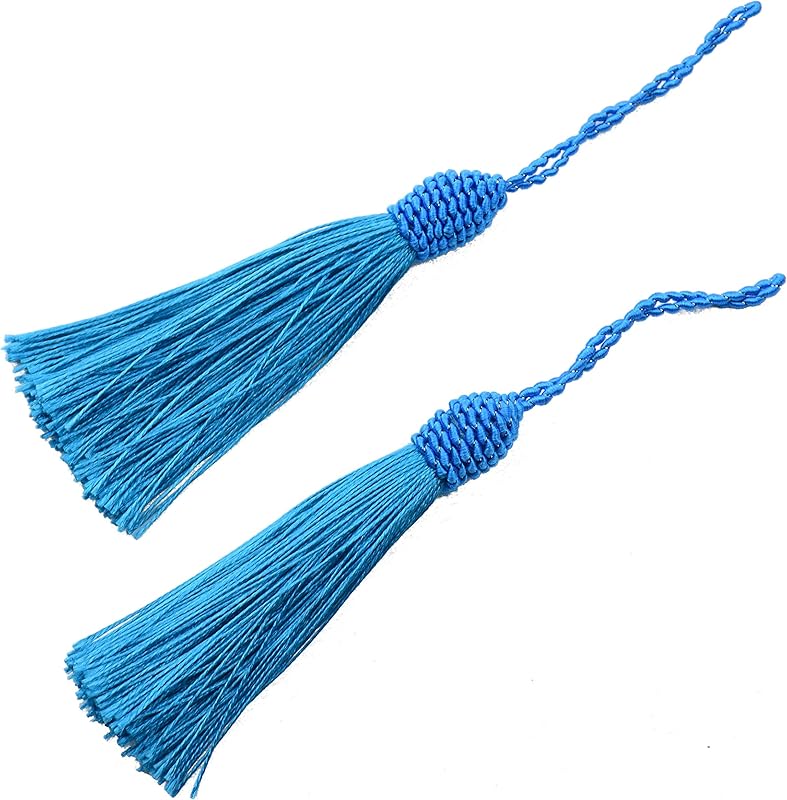 Makhry 20pcs 15.5cm/6 Inch Silky Floss Bookmark Tassels with 2-Inch Cord Loop and Small Chinese Knot for Jewelry Making, Souvenir, Bookmarks, DIY Craft Accessory (Peach Pink)