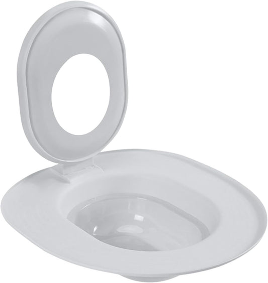 Cat Toilet Training Kit-Cat Toilet Seat Training Kit | Cats Toilet Traiining System | Teach to Use | Reusable Thrainer | Trainig Seat Tool | Box for Pet Cleaning (Grey)