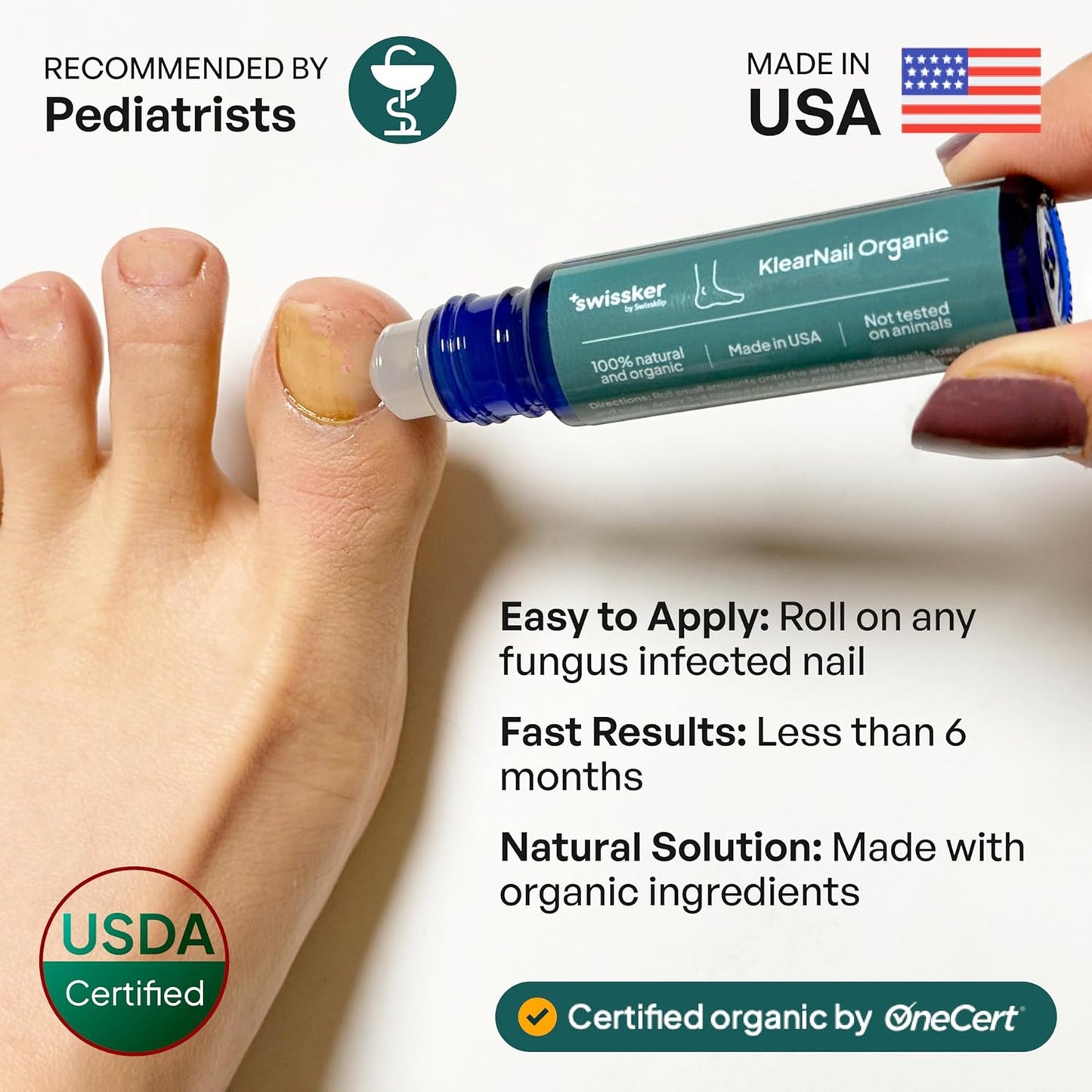 Swissklip Medi-Care Toenail Stick I Natural Solution for Healthy Nails I Suitable For Foot, Toe, and Fingernail I For Brittle Toenails – 10ml / 0.3 Fl. Oz. Pack of 1 - Made in USA