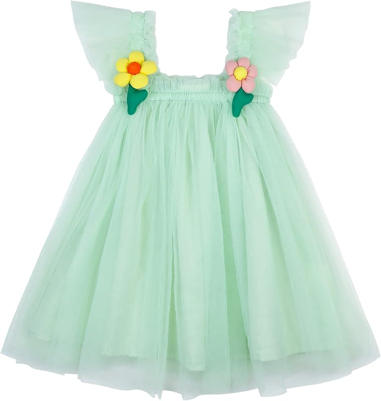 AGQT Baby Girls Tutu Dress Tulle Sundress Size 9M-5T
