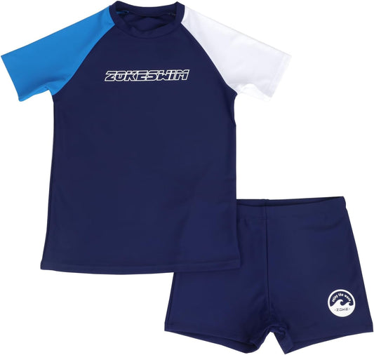 karrack Boys Two Piece Rash Guard Swimsuit Kid Water Sport Short Swimsuits UPF 50+ Sun Protection Bathing Suits