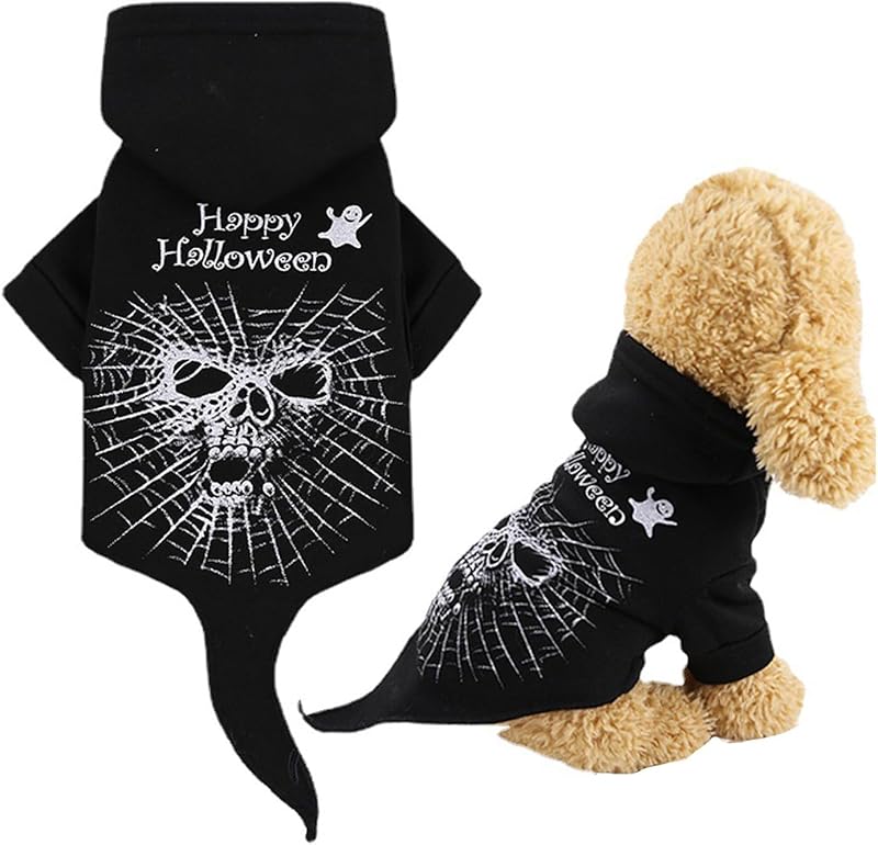 Dog Clothes Small Dog Fleece Shirts Pumpkin Head Smiley Winter Coat for Dogs Halloween Party Pet Costume 03-Orange Medium