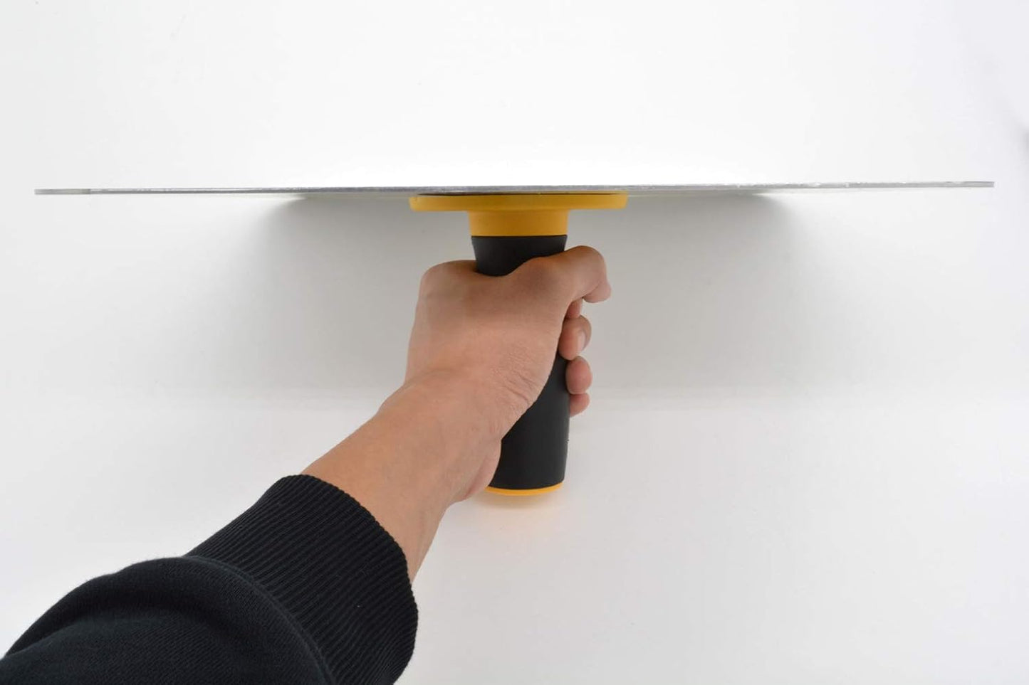 Aluminium Plastering Hawk with Soft Grip Handle, Plaster Mortar Board Holder Finishing Plastering Tool for Cement, Mortar, Drywall (11.8"x11.8")