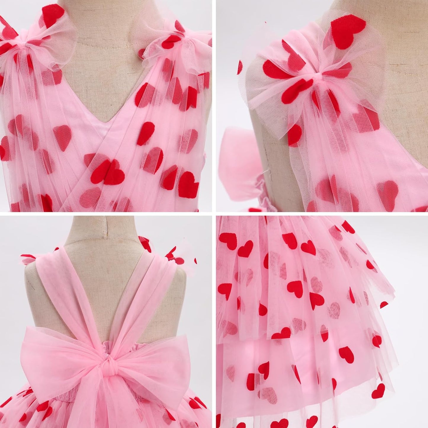IMEKIS Toddler Girls Butterfly Birthday Dress Rainbow Tulle Formal Wedding Party Ruffle Tutu Dresses Photo Shoot