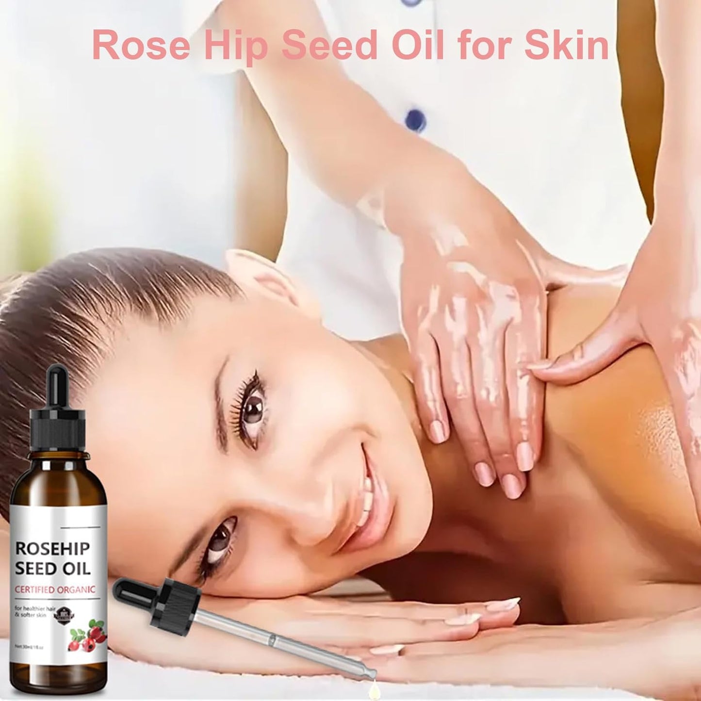 100% Cold Pressed Organic Rosehip Oil - Face & Body Moisturizer, Anti-Aging, Reduces Fine Lines & Wrinkles