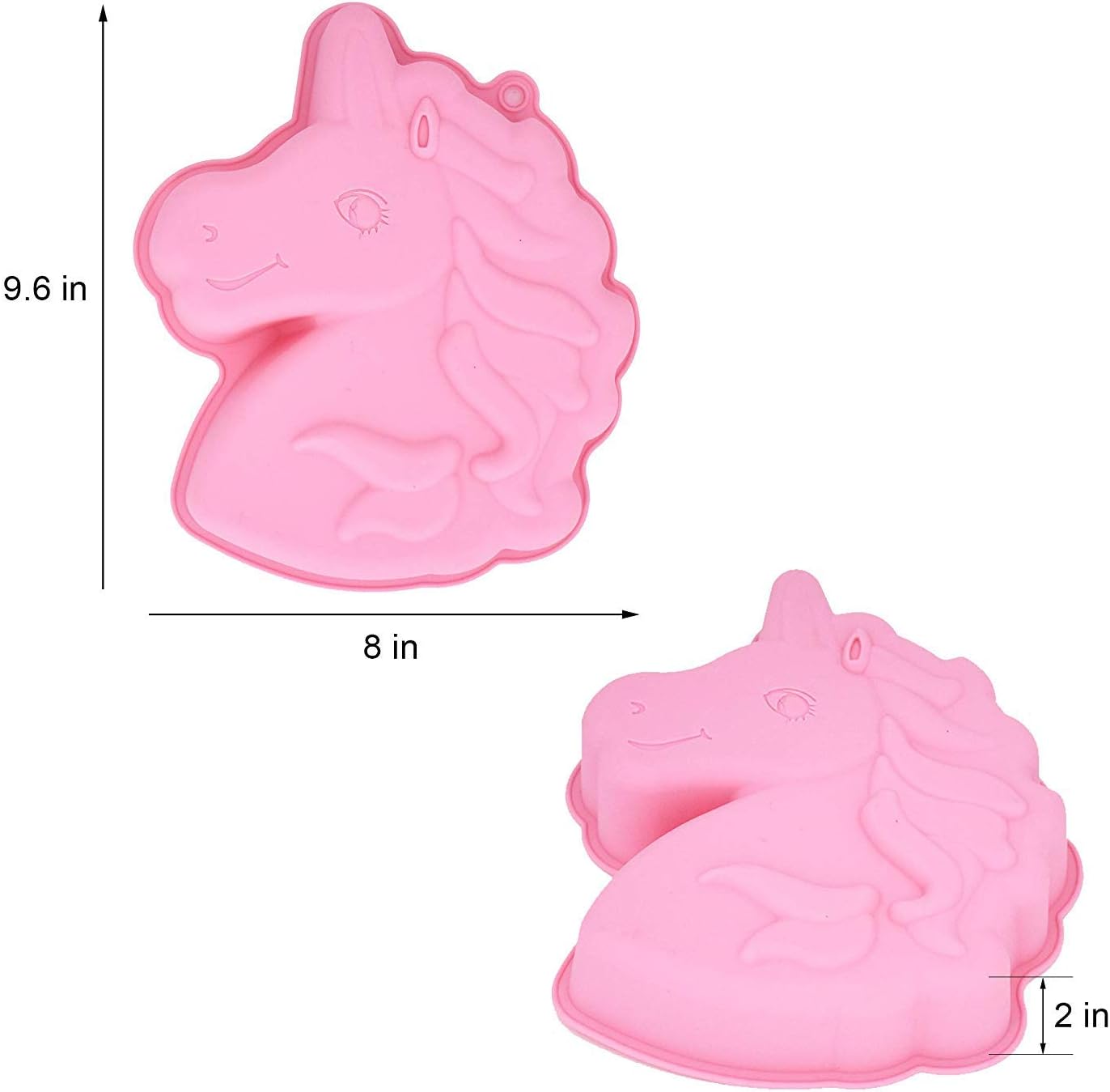 Unicorn Cake Pan, Pony Horse Head Silicone Baking Tray Mold for Girls Unicorn Birthday Party Bakeware Supplies Utensils Tools