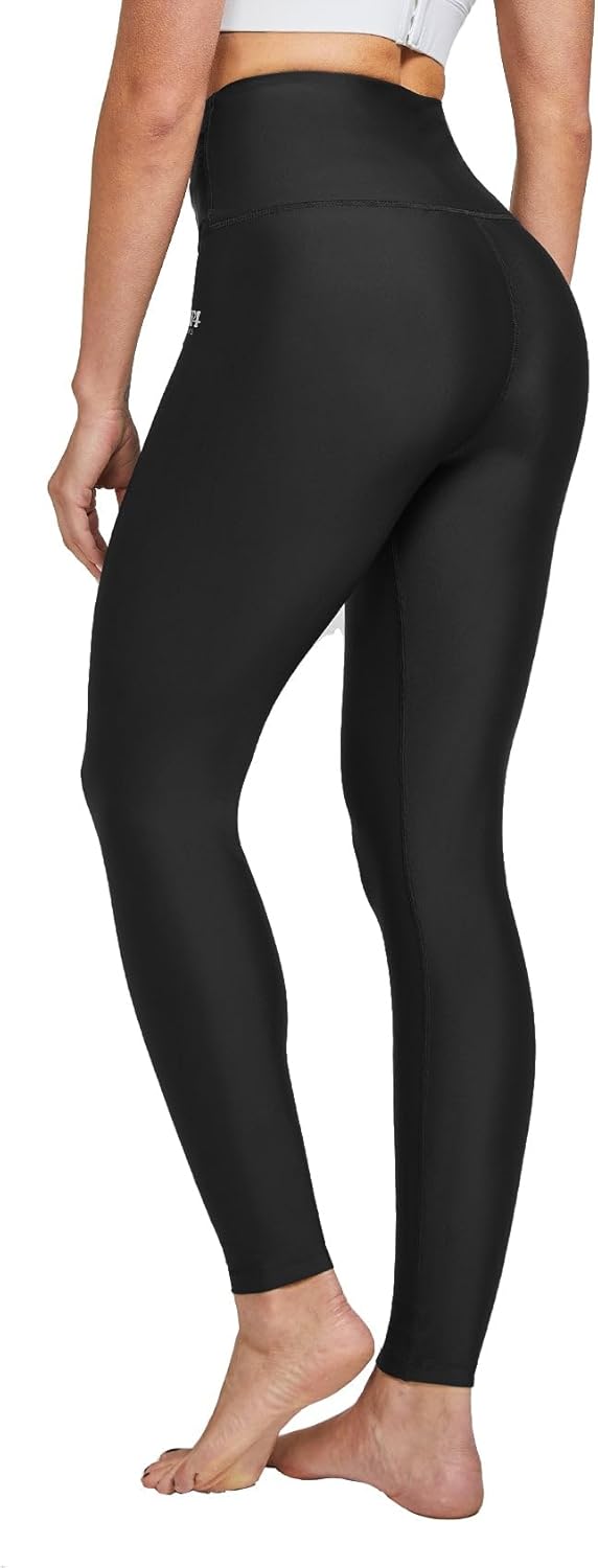 FitsT4 Sports Women's Swimming Leggings UPF 50+ High Waisted with Pockets Swim Pants