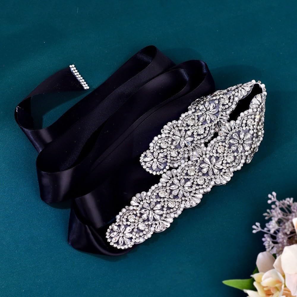 HONGMEI Rhinestone Bridal Belt Crystal Wedding Dress Belt Shiny Wedding Accessories