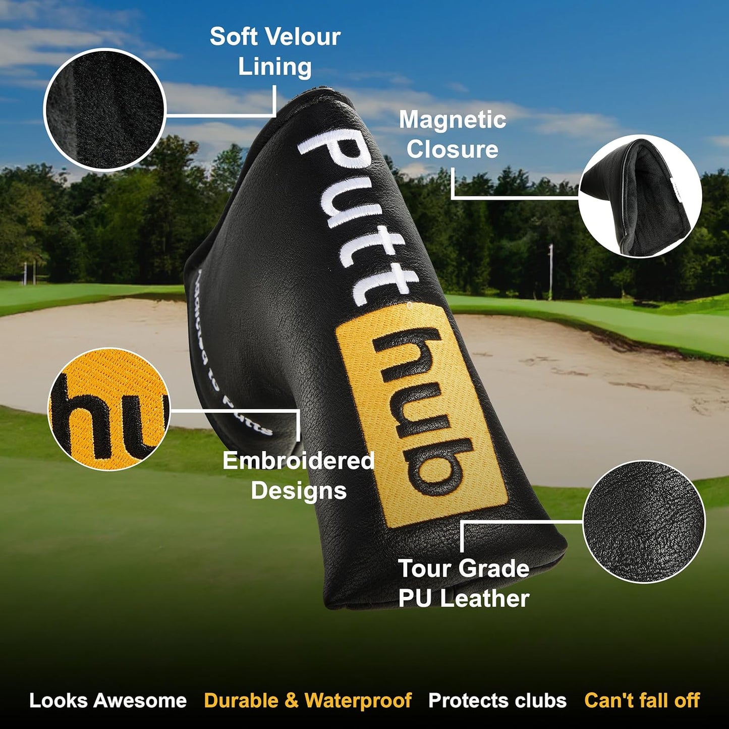 Shanker Golf Funny Putter Cover - PuttHub Mallet or Blade Style Cover - Perfect Joke Gift for Golfer - Funny Novelty Golf Gift Idea