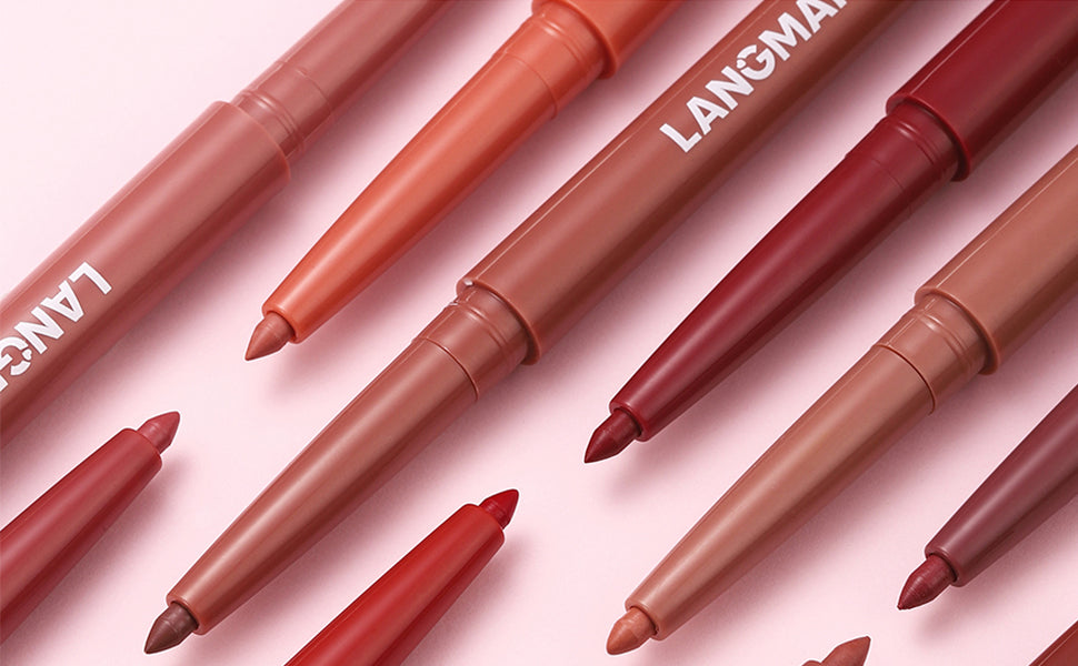 LANGMANNI 12 Colors Sculpting Matte Velvet Lip Liner Set,Smooth Creamy Texture,Waterproof And High Pigmented For Girls Daily Application Lip Makeup