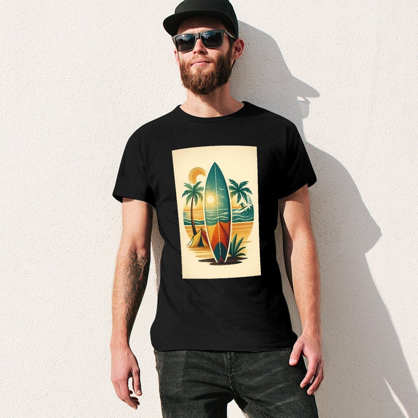 Men's Cotton Short-sleeved T-shirt, Breathable Loose-fitting Casual Summer Top, Suitable for Outdoor Activities and Daily Comfortable Wear,Men's T-shirt